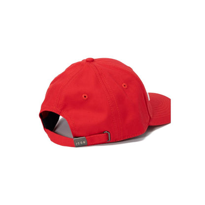 Icon Red Cotton Hats & Cap