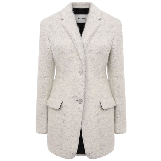 Jil Sander White Alpaca Jackets & Coat