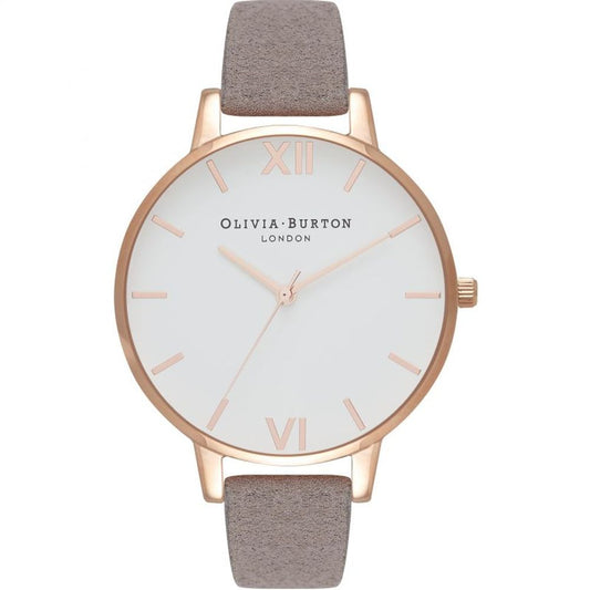 Olivia Burton Gray Synthetic Leather Watch