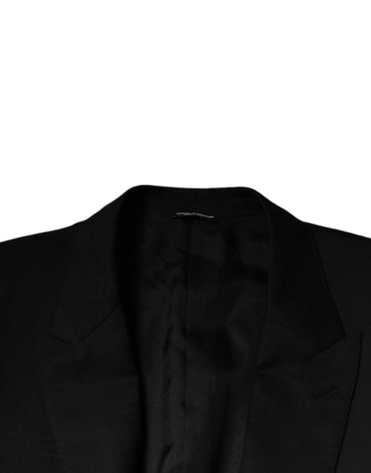 Dolce & Gabbana Black Wool Single Breasted Formal Suit