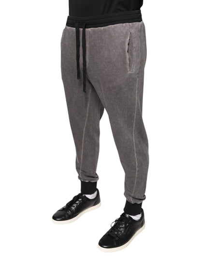 Dolce & Gabbana Gray Cotton Jogger Jogging Pants