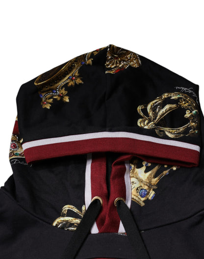 Dolce & Gabbana Multicolor Crown Hooded Sweatshirt Sweater