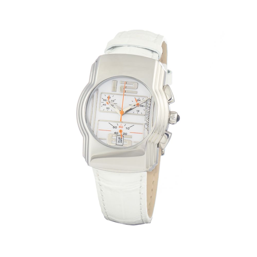 Chronotech White Leather Watch