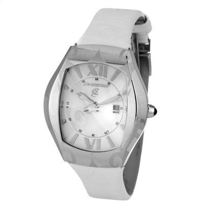 Chronotech White Leather Watch