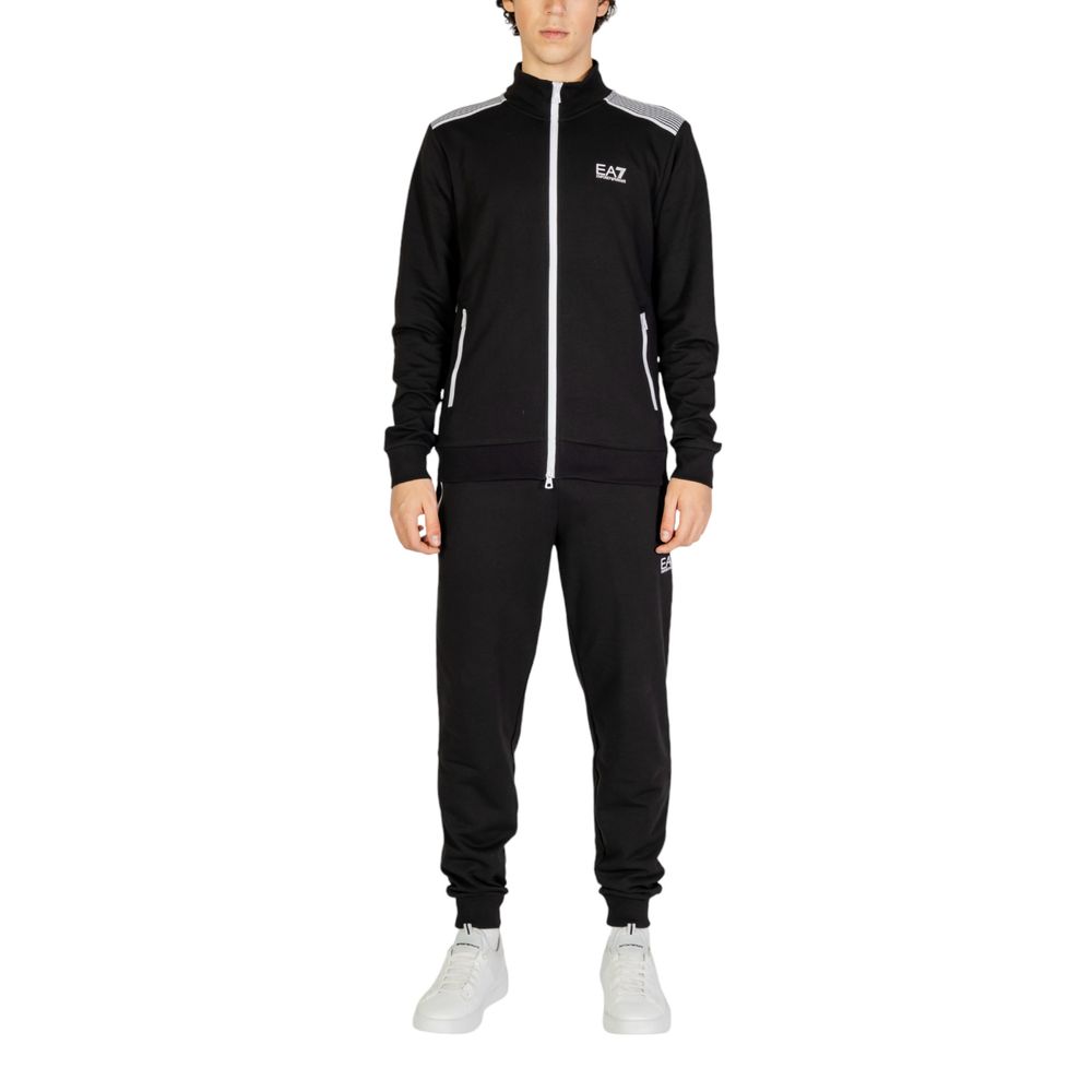 EA7 Emporio Armani Black Cotton Sweatsuit