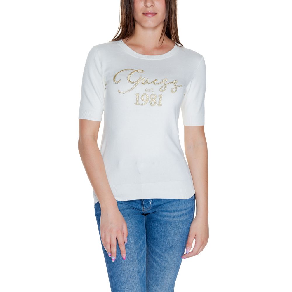 Guess White Viscose Tops & T-Shirt