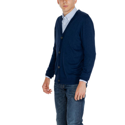 Jack Jones Blue Cotton Cardigan