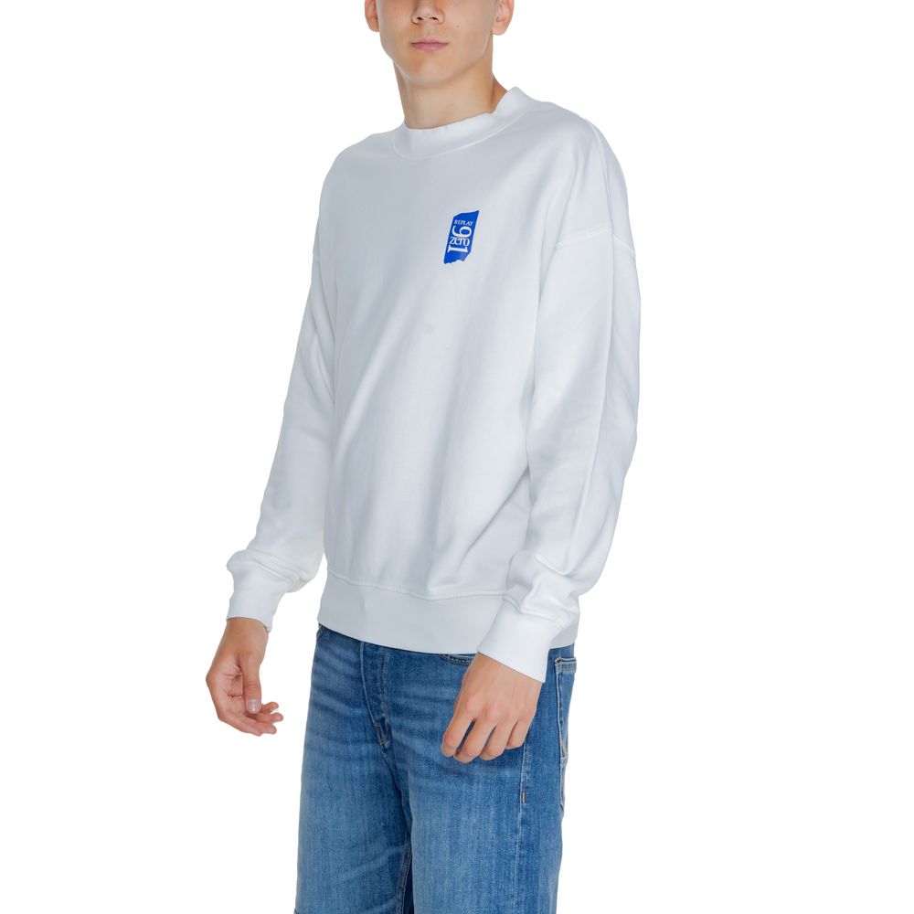 Replay White Cotton Sweater