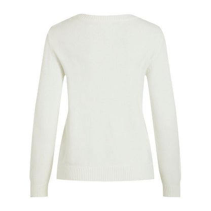 Vila Clothes White Viscose Sweater