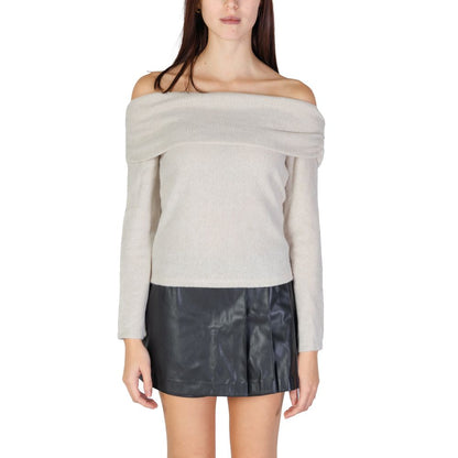 Only Beige Recycled Polyester Sweater