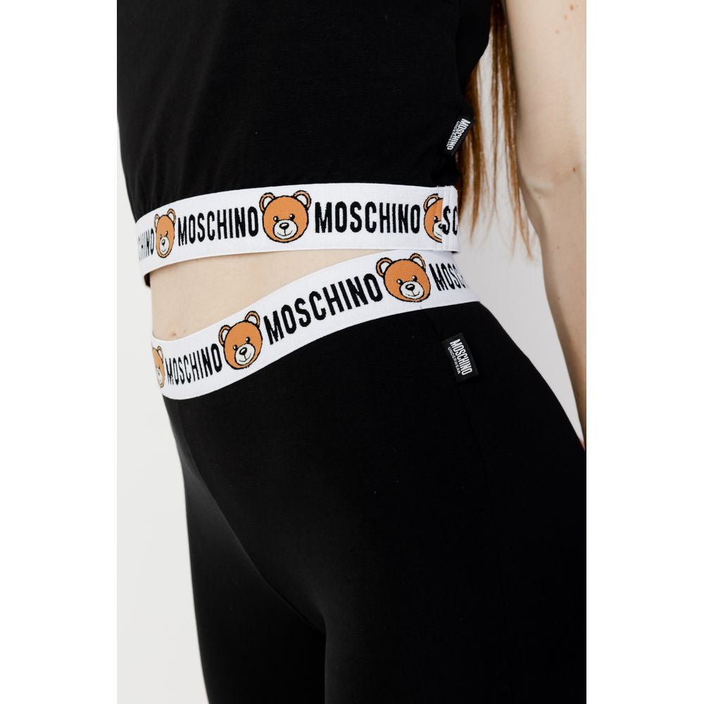 Moschino Black Cotton Jeans & Pant