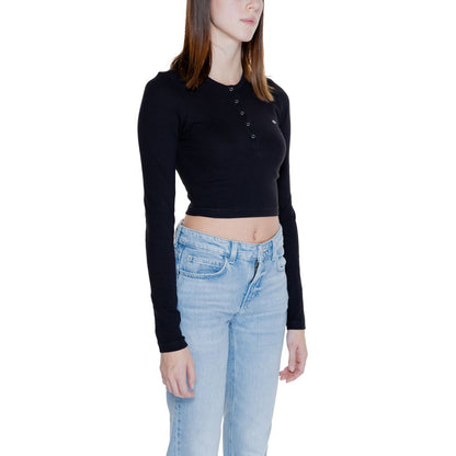 Tommy Hilfiger Jeans Black Cotton Tops & T-Shirt