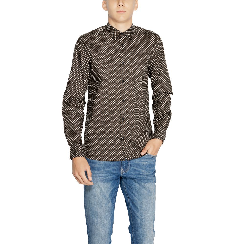 Antony Morato Brown Cotton Shirt