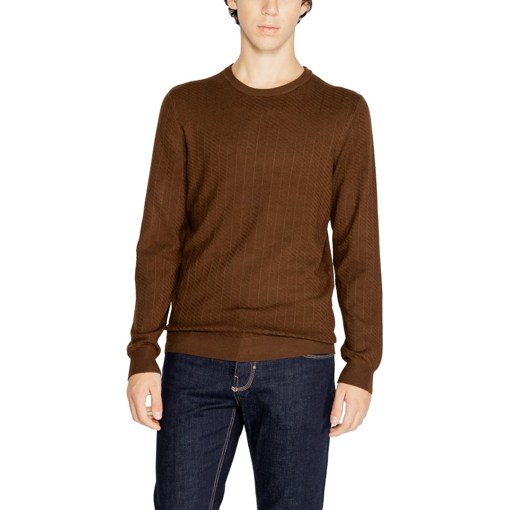 Antony Morato Brown Viscose Sweater