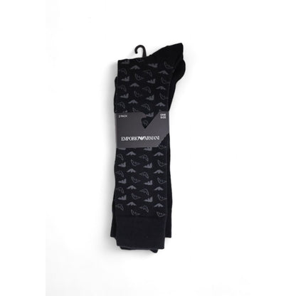 Emporio Armani Underwear Black Cotton Sock