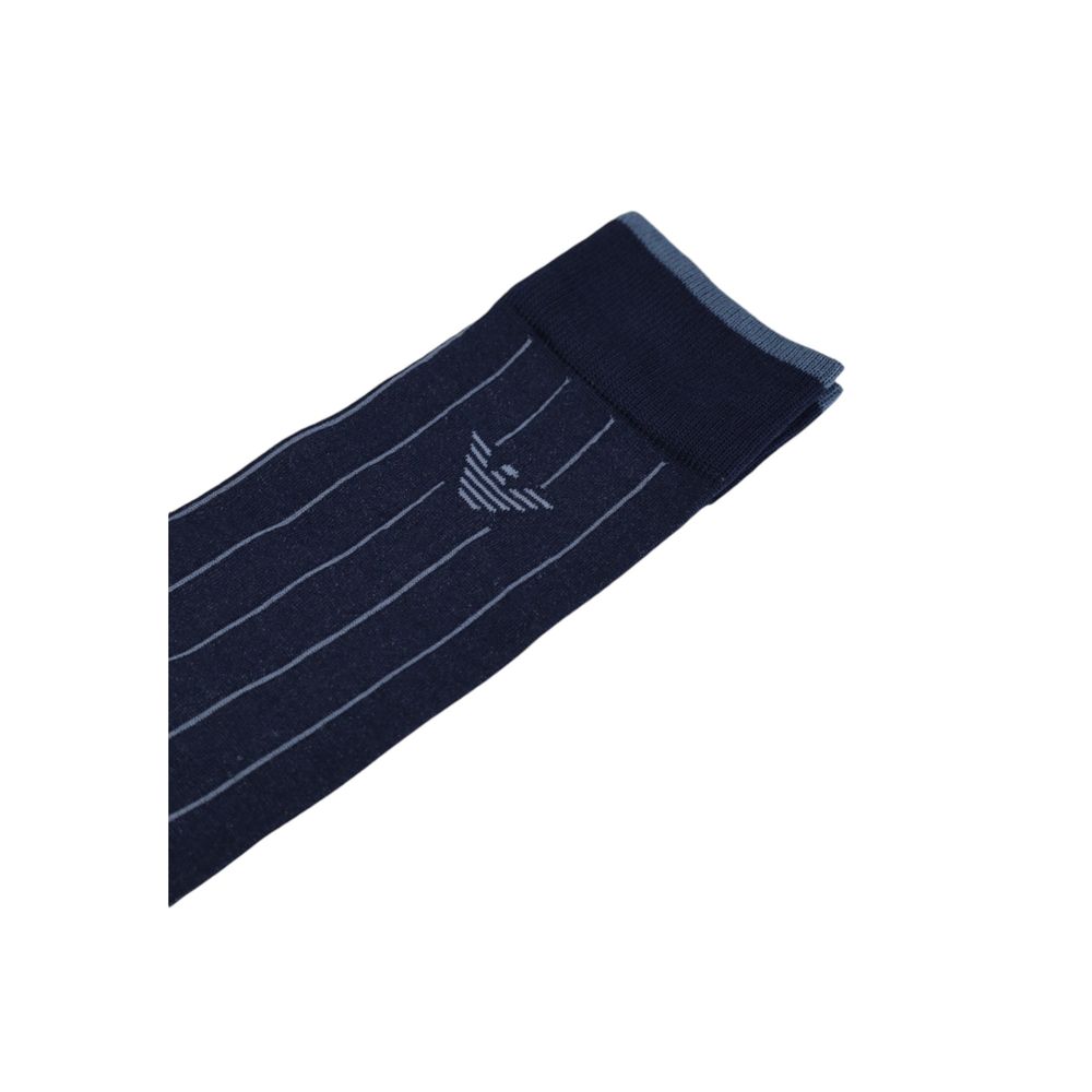 Emporio Armani Underwear Blue Cotton Sock