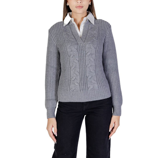 Morgan De Toi Gray Viscose Sweater