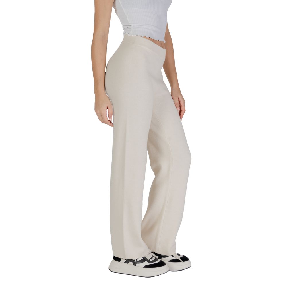 Vero Moda Cream Viscose Jeans & Pant