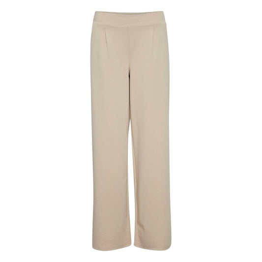 ICHI Beige Recycled Polyethylene Jeans & Pant