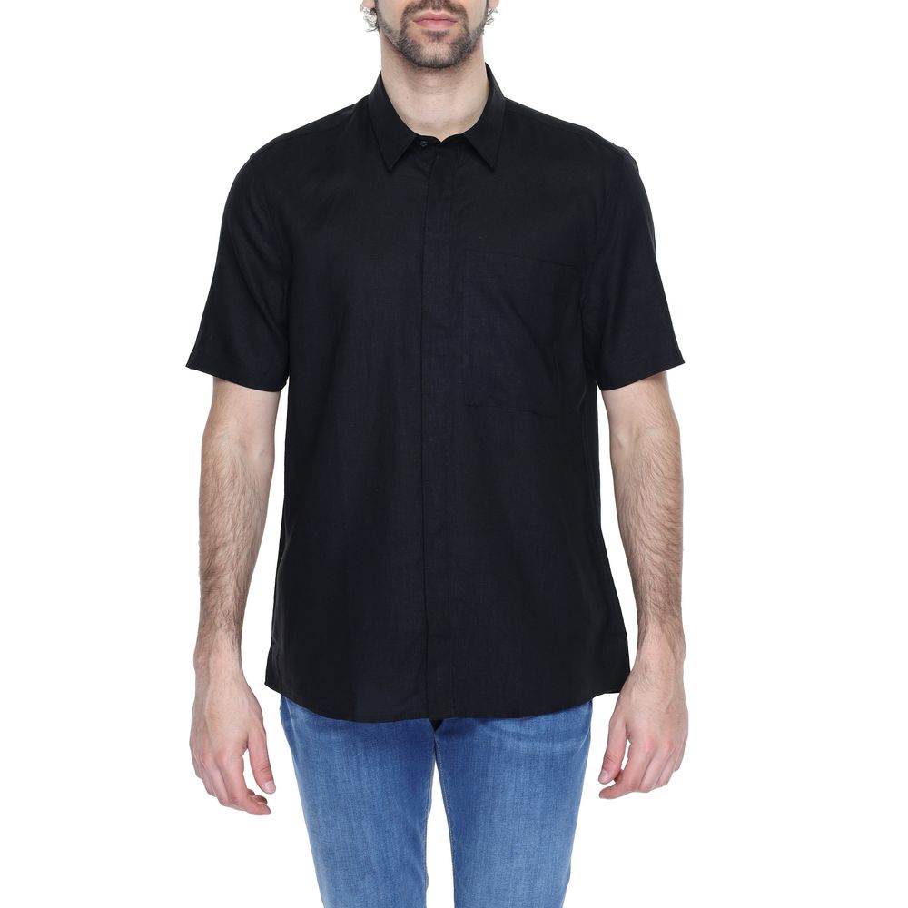 Antony Morato Black Linen Shirt