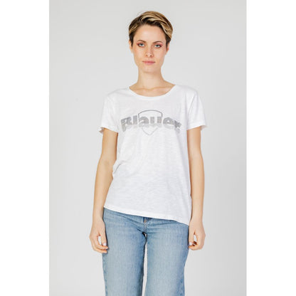 Blauer White Cotton Tops & T-Shirt