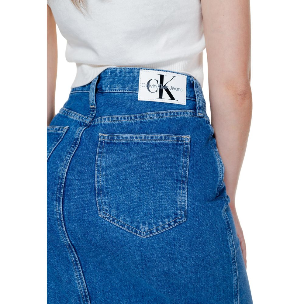 Calvin Klein Jeans Blue Cotton Skirt