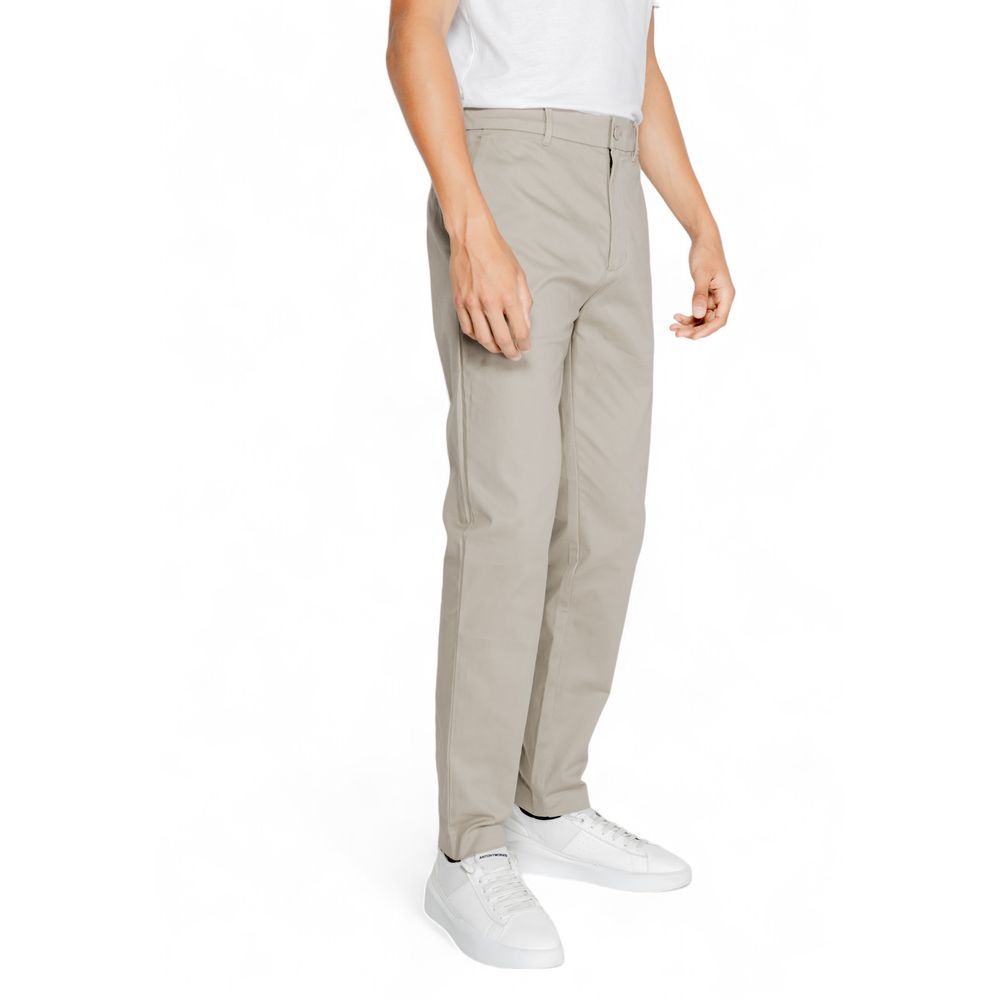 Calvin Klein Beige Cotton Rigenerato Jeans & Pant