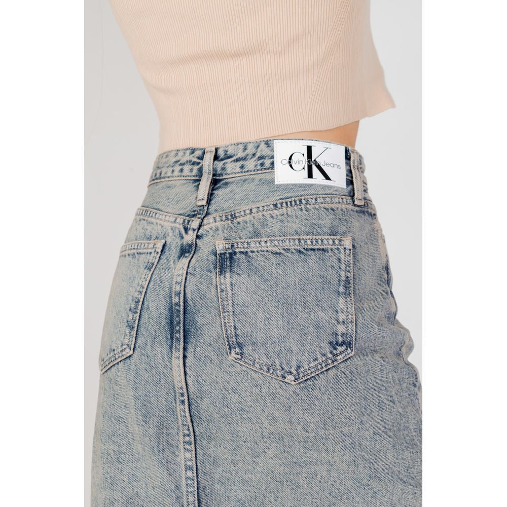 Calvin Klein Jeans Blue Cotton Skirt