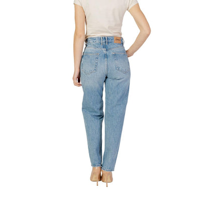 Only Light Blue Cotton Jeans & Pant