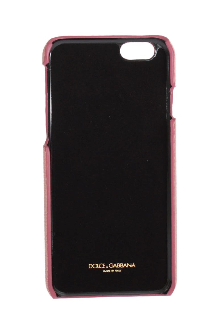 Dolce &amp; Gabbana Chic Rosa läder Hjärta-utsmyckat telefonfodral