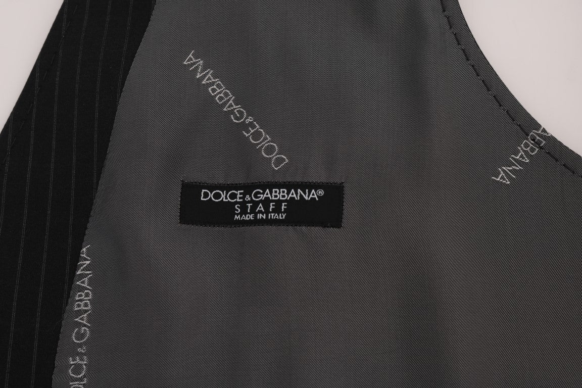 Dolce &amp; Gabbana elegant randig grå väst väst