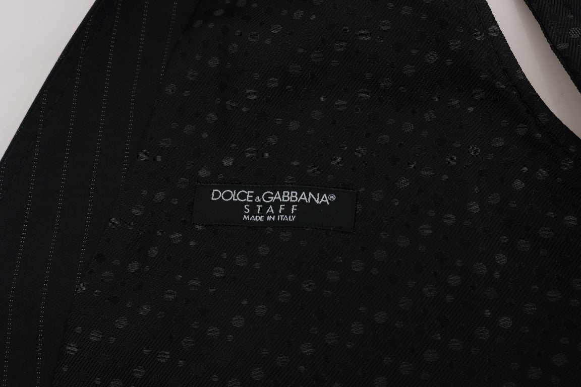 Dolce &amp; Gabbana elegant grårandig västväst för män