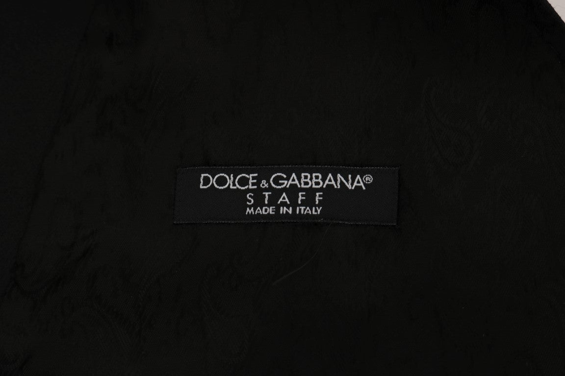 Dolce &amp; Gabbana elegant svart enkelknäppt väst