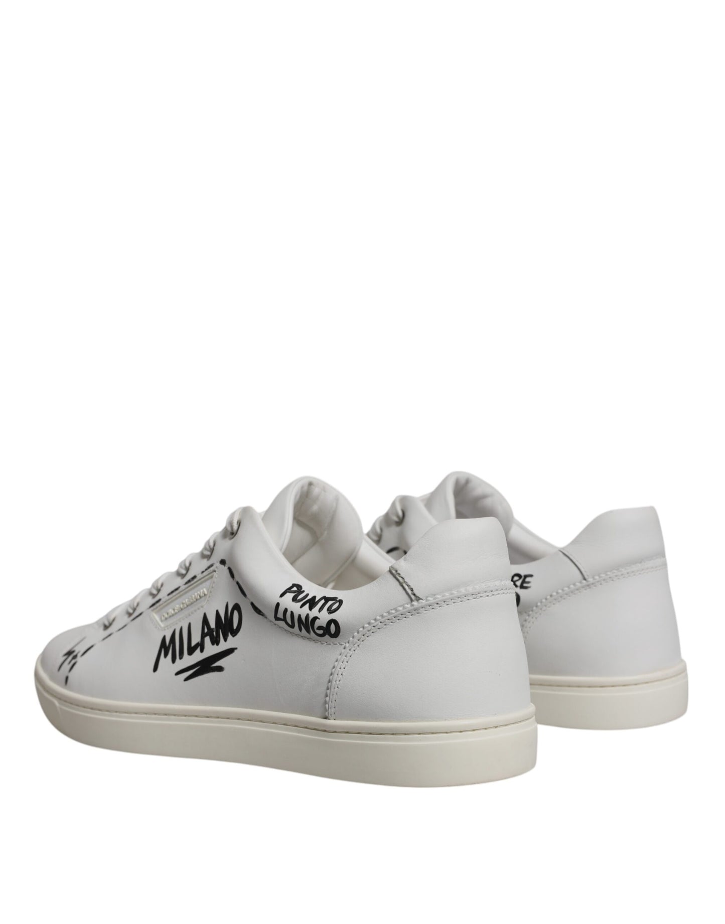 Dolce & Gabbana White Leather Milano Low Top Sneakers Shoes