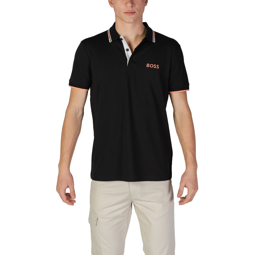 Hugo Boss Black Cotton Polo Shirt