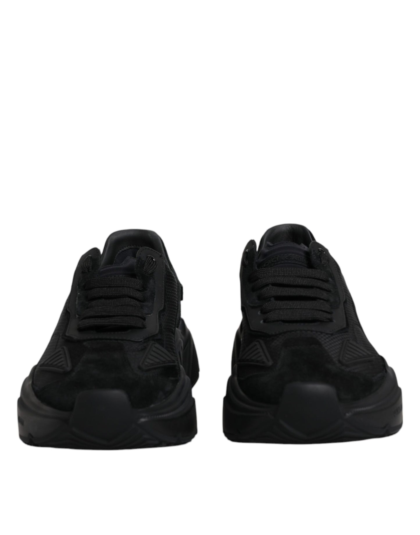 Dolce & Gabbana Black Leather Daymaster Low Top Sneakers Shoes