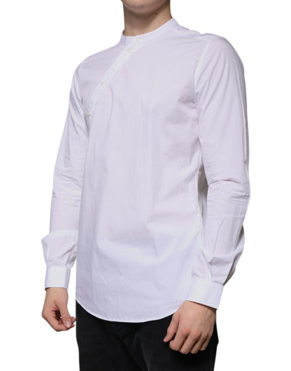 Dolce & Gabbana White Cotton Slim Fit MARTINI Dress Shirt