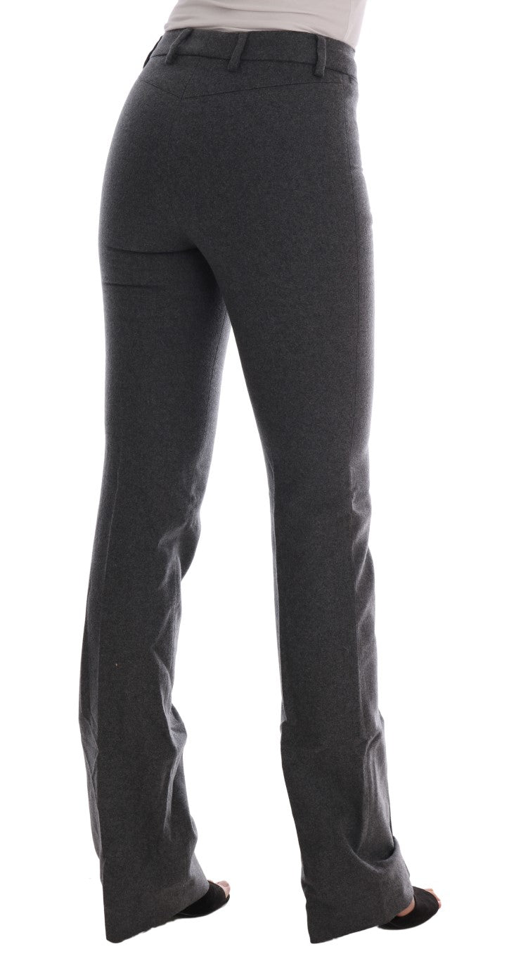 Ermanno Scervino Chic Grey Formal Pants - Elegans Förfinad