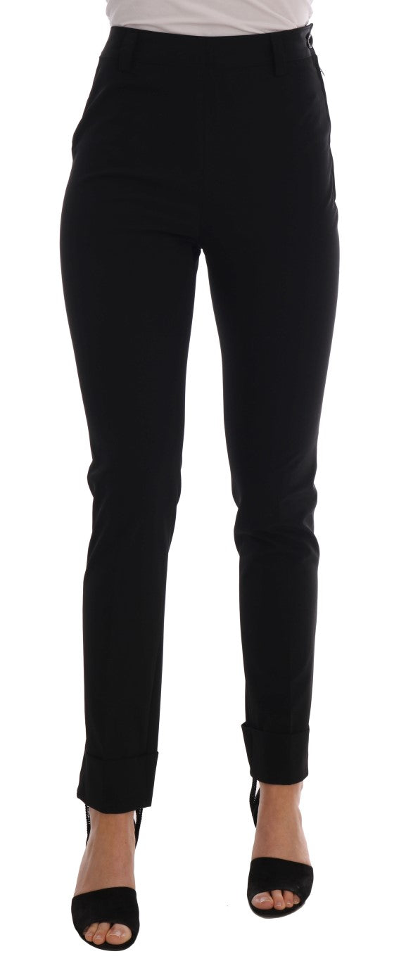 Ermanno Scervino Elegant svart stigbygel Leggings