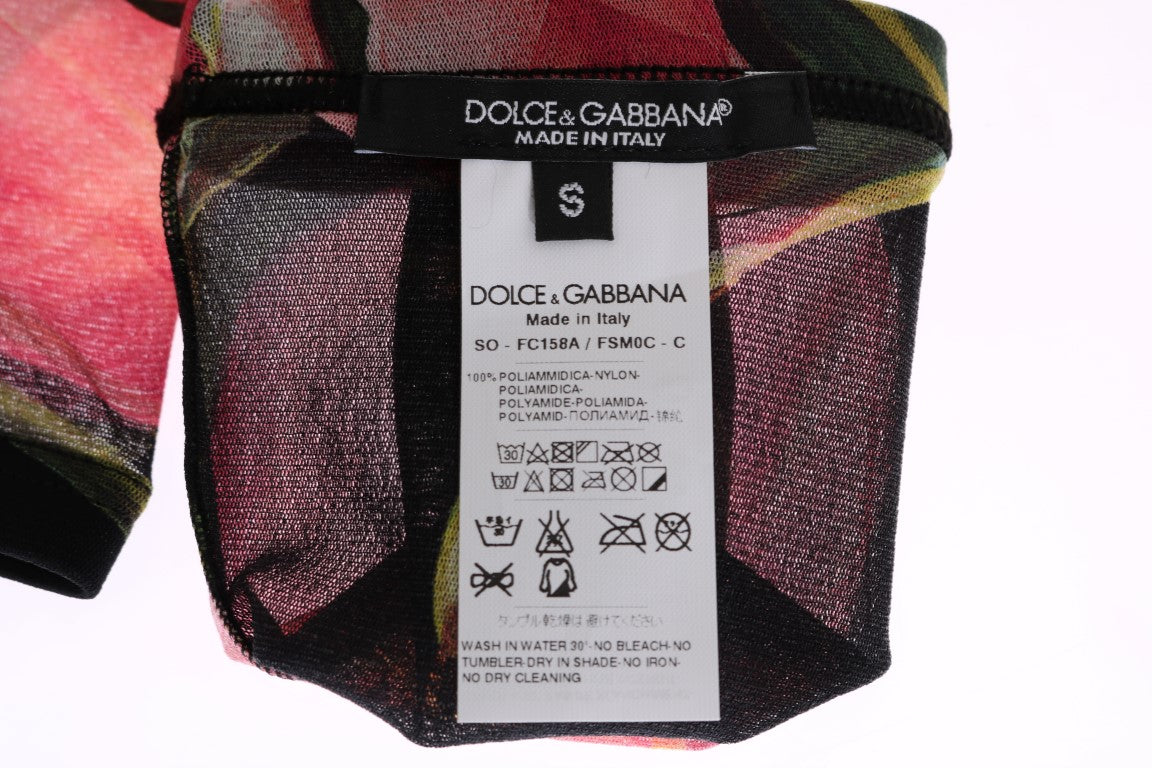 Dolce &amp; Gabbana Stretchstrumpor i blommig nylon