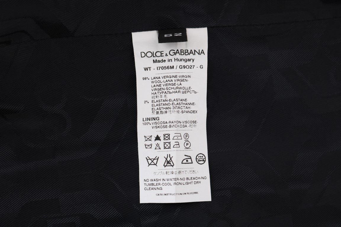 Dolce &amp; Gabbana elegant grårandig ullblandningsväst