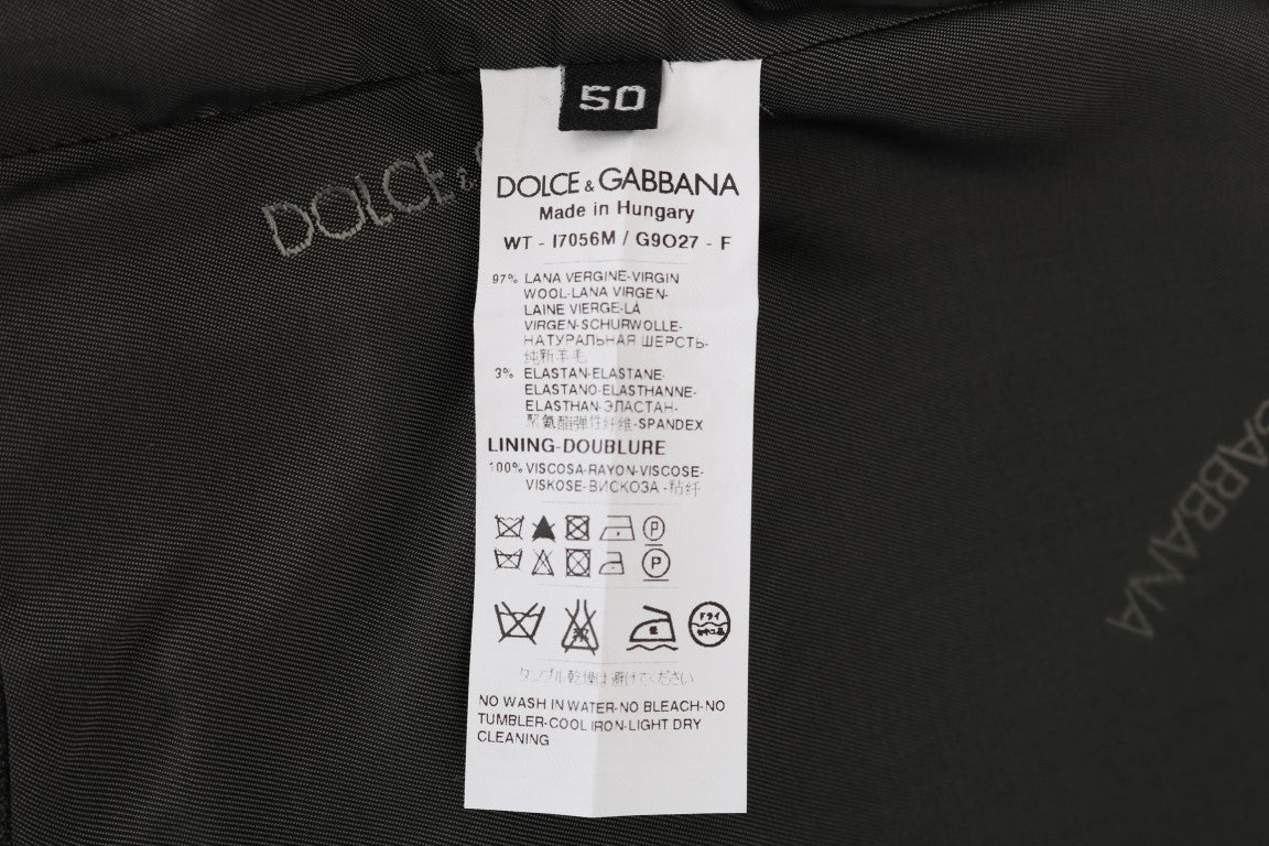 Dolce &amp; Gabbana Elegant grårandig enkelknäppt väst