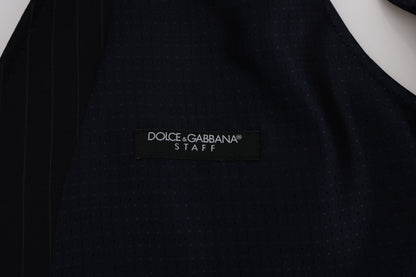 Dolce &amp; Gabbana Elegant blårandig västväst