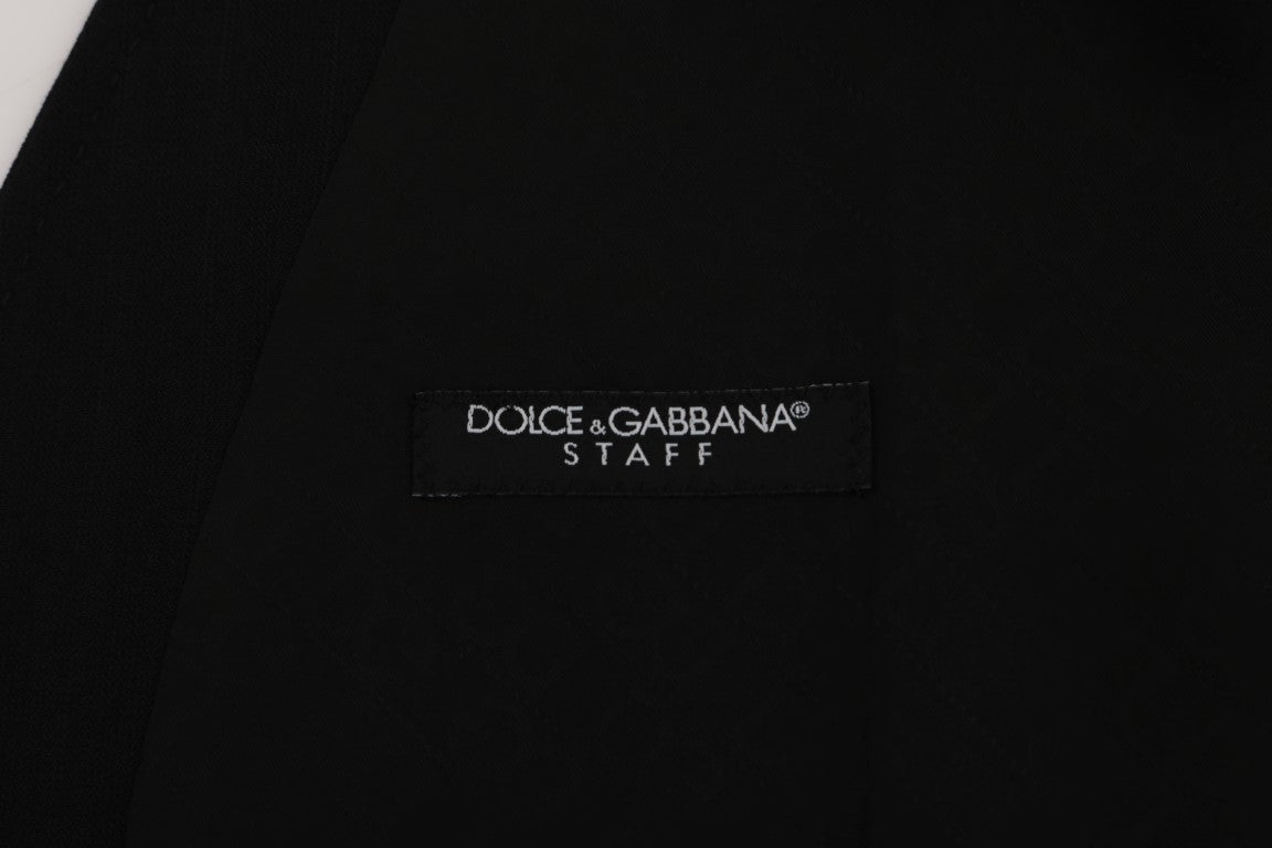 Dolce &amp; Gabbana elegant randig väst i ullblandning