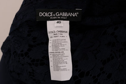 Dolce &amp; Gabbana Elegant blommig A-linjeklänning i spets