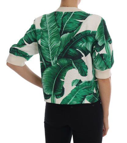 Dolce &amp; Gabbana Tropical Sequined Sweater - Lush Greenery Edition