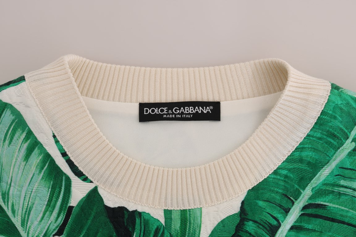 Dolce &amp; Gabbana Tropical Sequined Sweater - Lush Greenery Edition