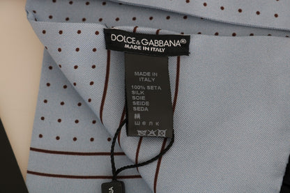 Bufanda elegante de seda azul con lunares para hombre de Dolce &amp; Gabbana