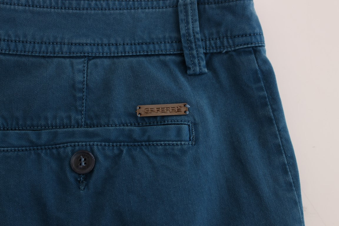 Pantalones chinos de algodón de corte recto y elegante de GF Ferre