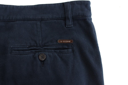 Pantalones chinos elásticos de algodón azul elegantes de GF Ferre